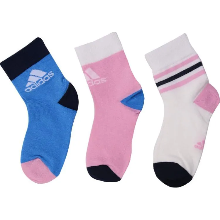 Детские носки Moderate Adidas, 3 pack (синий/розовый/белый)