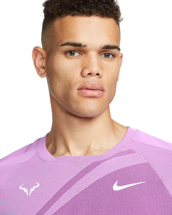 Футболка rafa dri fit adv короткий рукав теннисный топ Nike, фуксия — фото 2