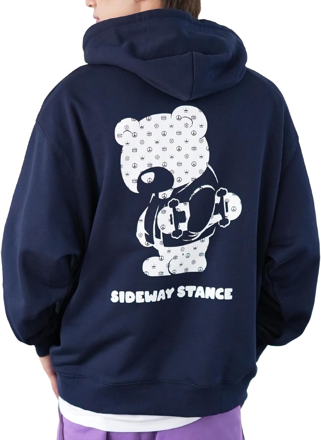 

Толстовка с капюшоном Improbes SIDEWAYSTANCE, с монограммой и флисовой подкладкой в виде медведя, мужская Improves, темно-синий