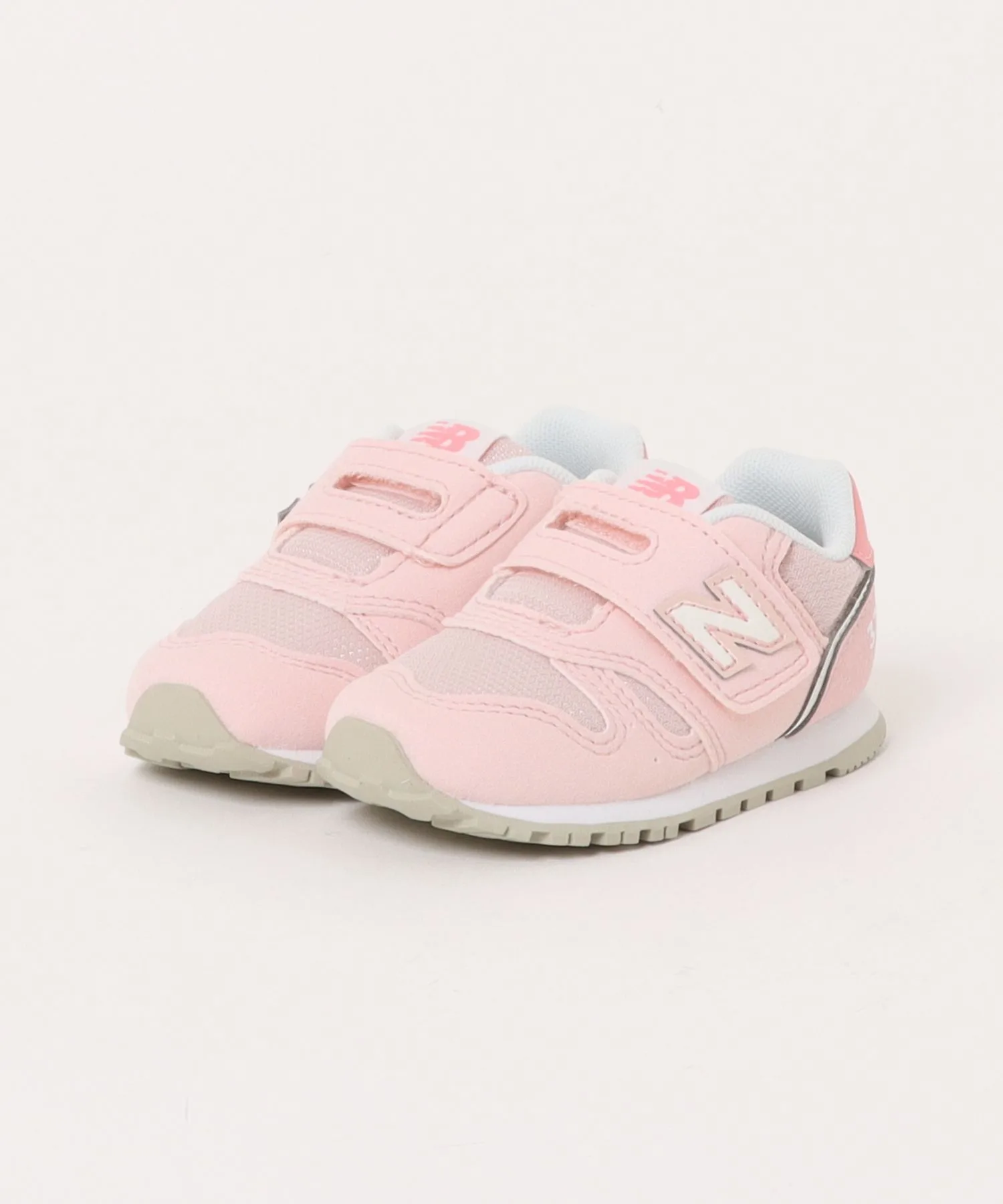 Детские кроссовки на липучках New Balance I373 розовые
