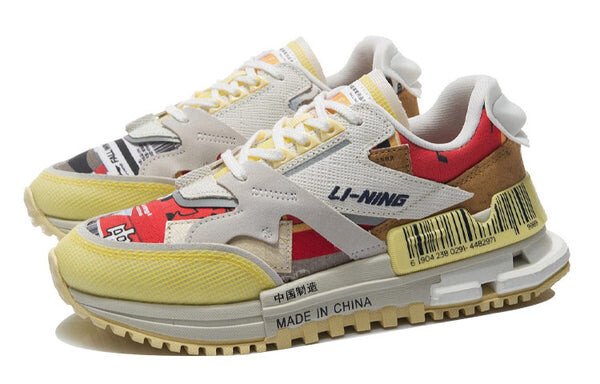 Кроссовки 001 classic low парижская неделя моды 2021 Li-Ning, белый — фото 3