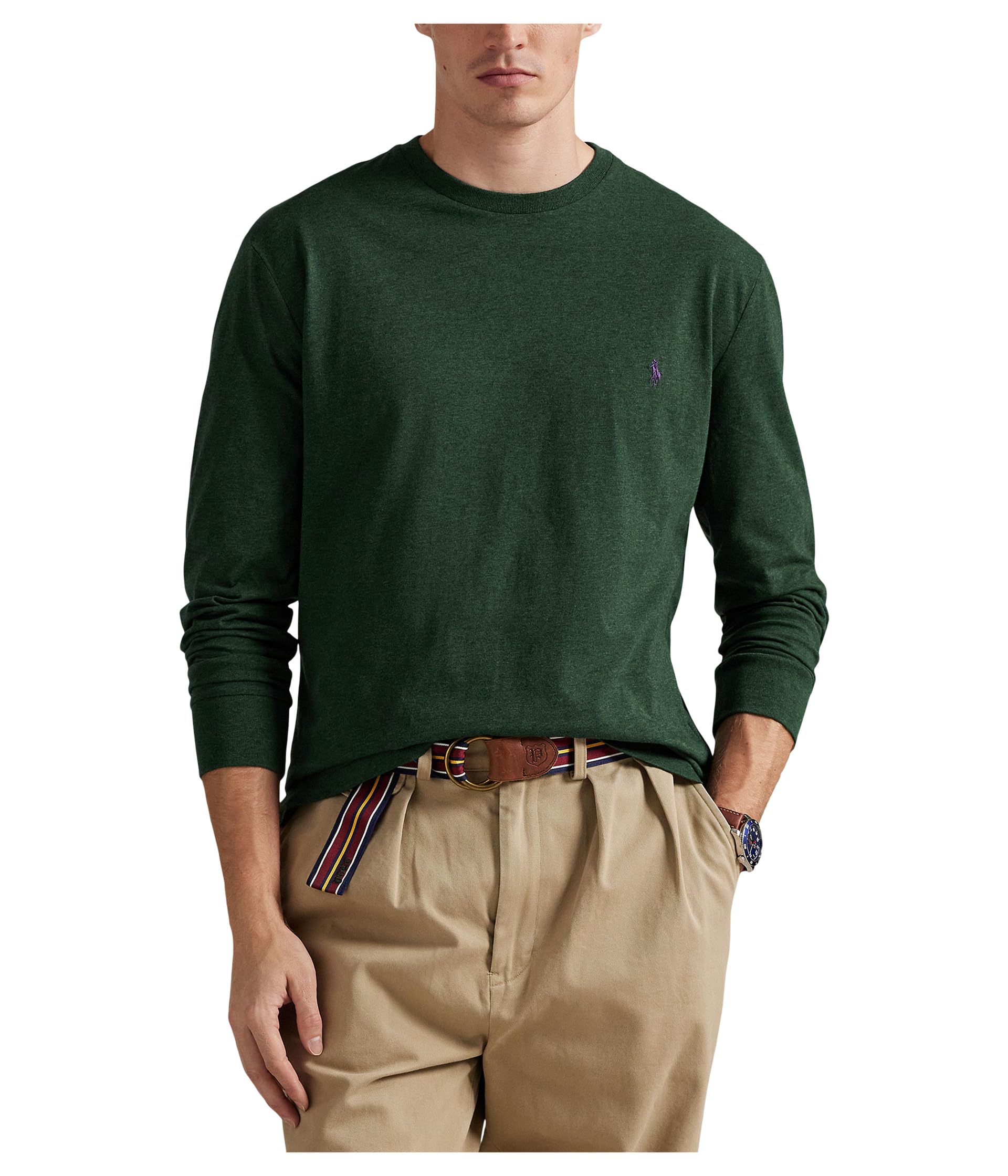

Футболка Polo Ralph Lauren Classic Fit Cotton Jersey Tee, цвет Scotch Pine Heather