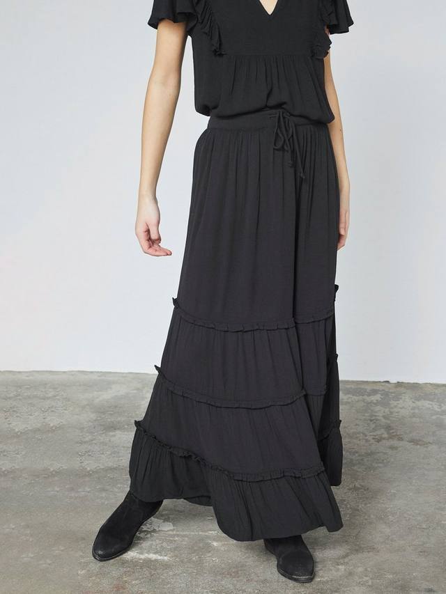 

Юбка макси Imsa с рюшами Sisters Point, Black