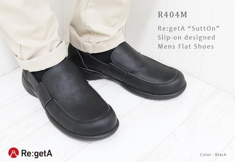 Мужские туфли на плоской подошве Re:Geta, черный — фото 2