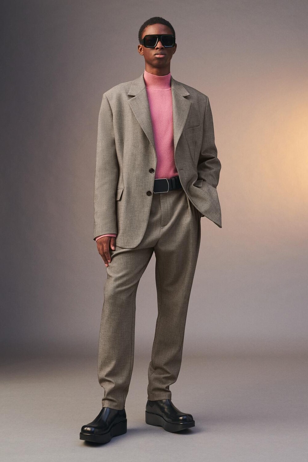 

Узкие брюки ZARA, экрю/черный