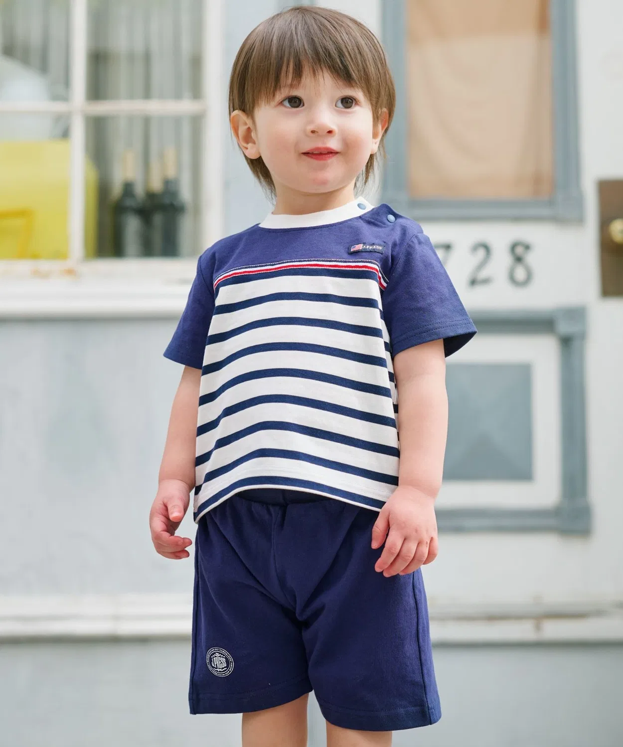 Набор из кардигана, футболки и брюк J.PRESS KIDS BABY, 3 предмета, слоновая кость — фото 2
