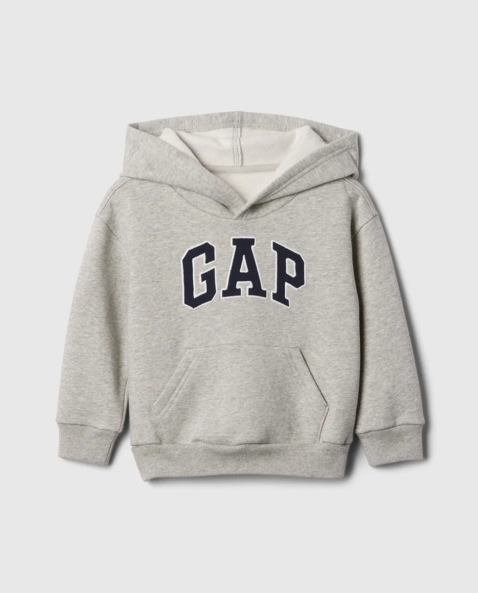

Базовая детская толстовка с центральным логотипом и капюшоном Gap, темно-серый
