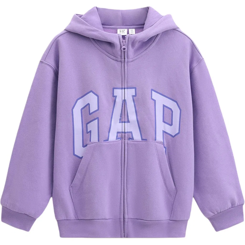 Детский свитшот с капюшоном GAP фиолетовый