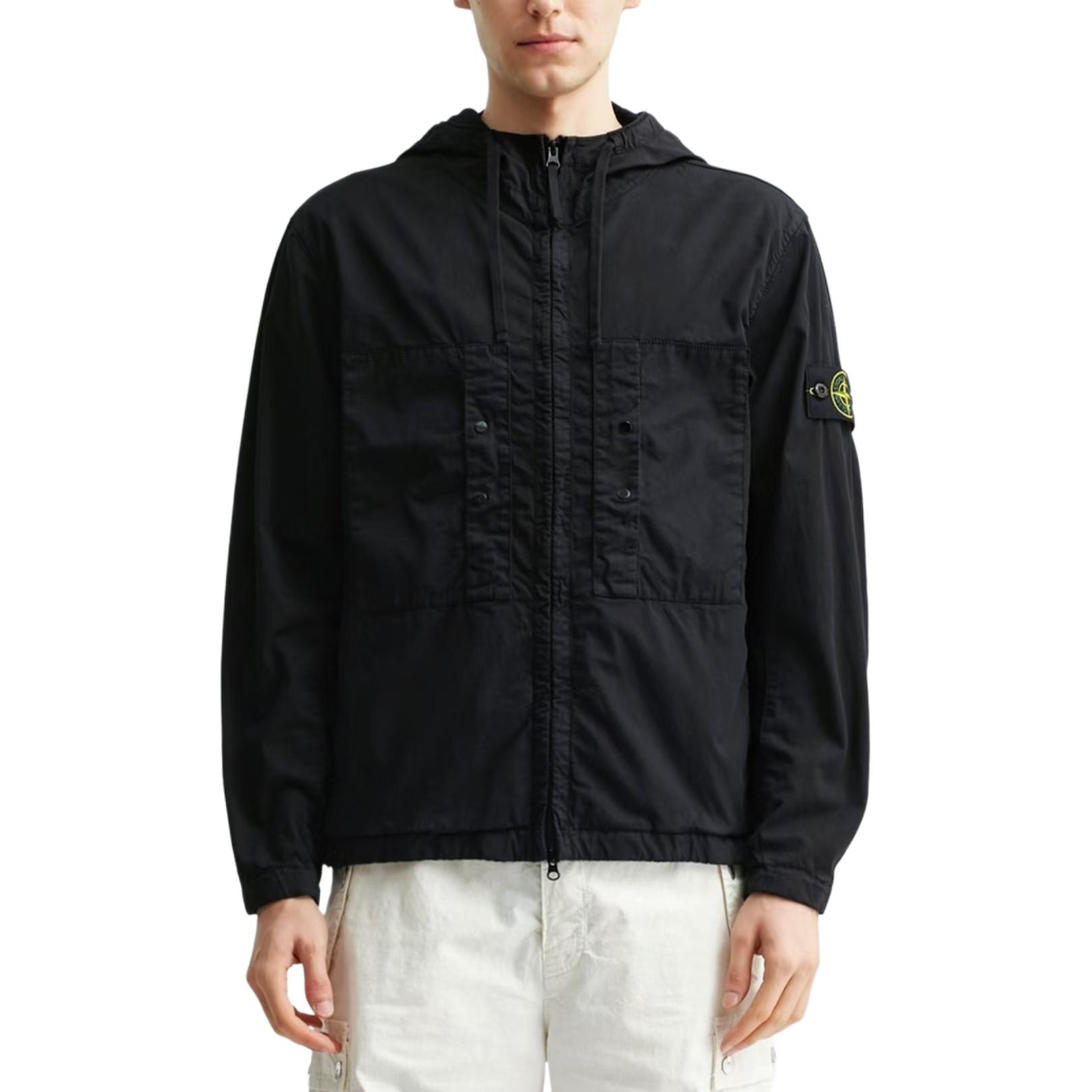 Худи STONE ISLAND с капюшоном, черный