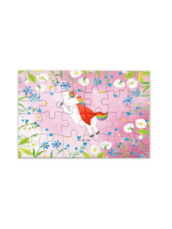 

Mr. & Mrs. Panda Пазл «Единорог на день рождения» без слов, пастельно-красный цвет