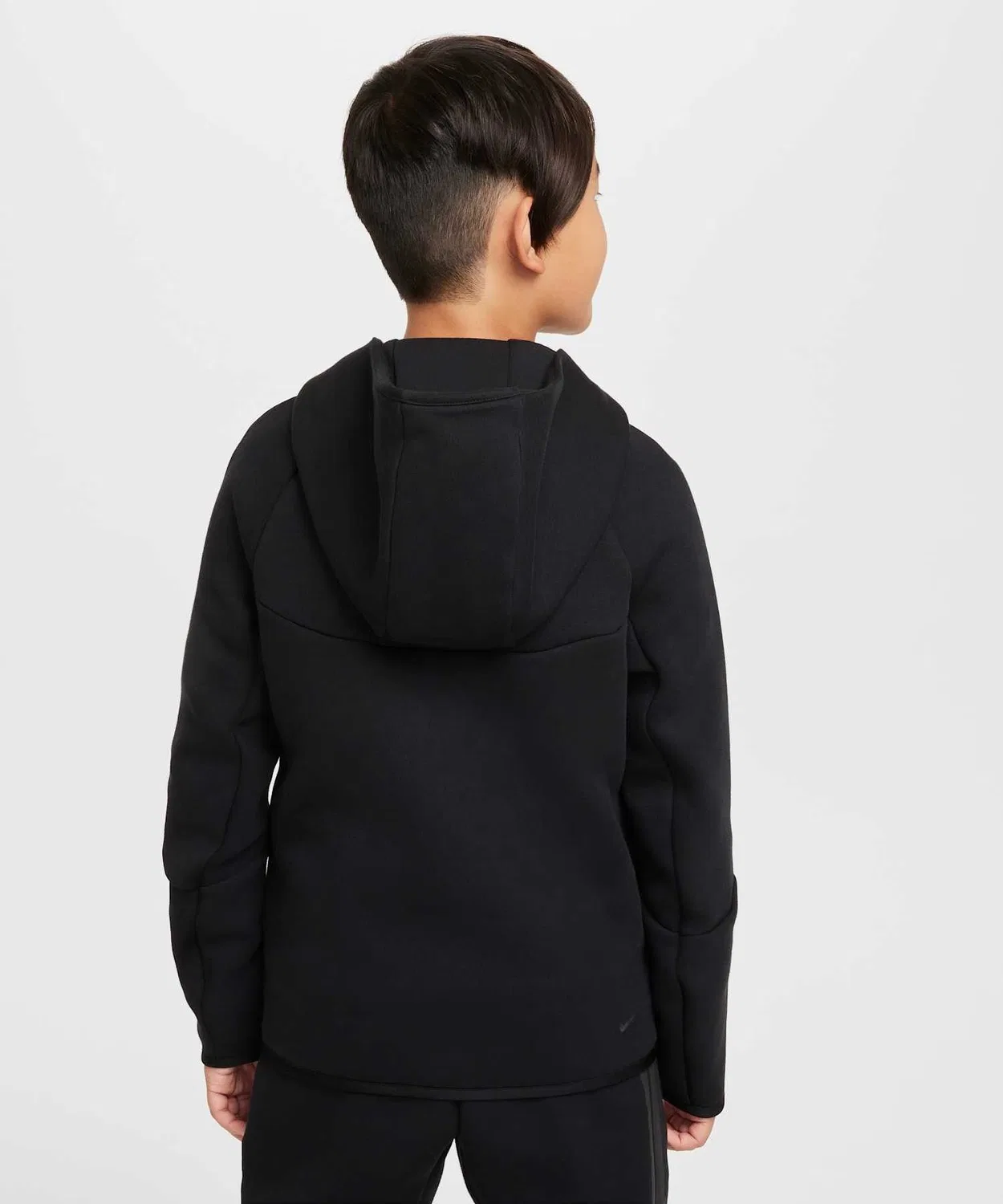 Детская куртка Nike Sportswear Tech Fleece Full-Zip Hoodie, чёрный — фото 2