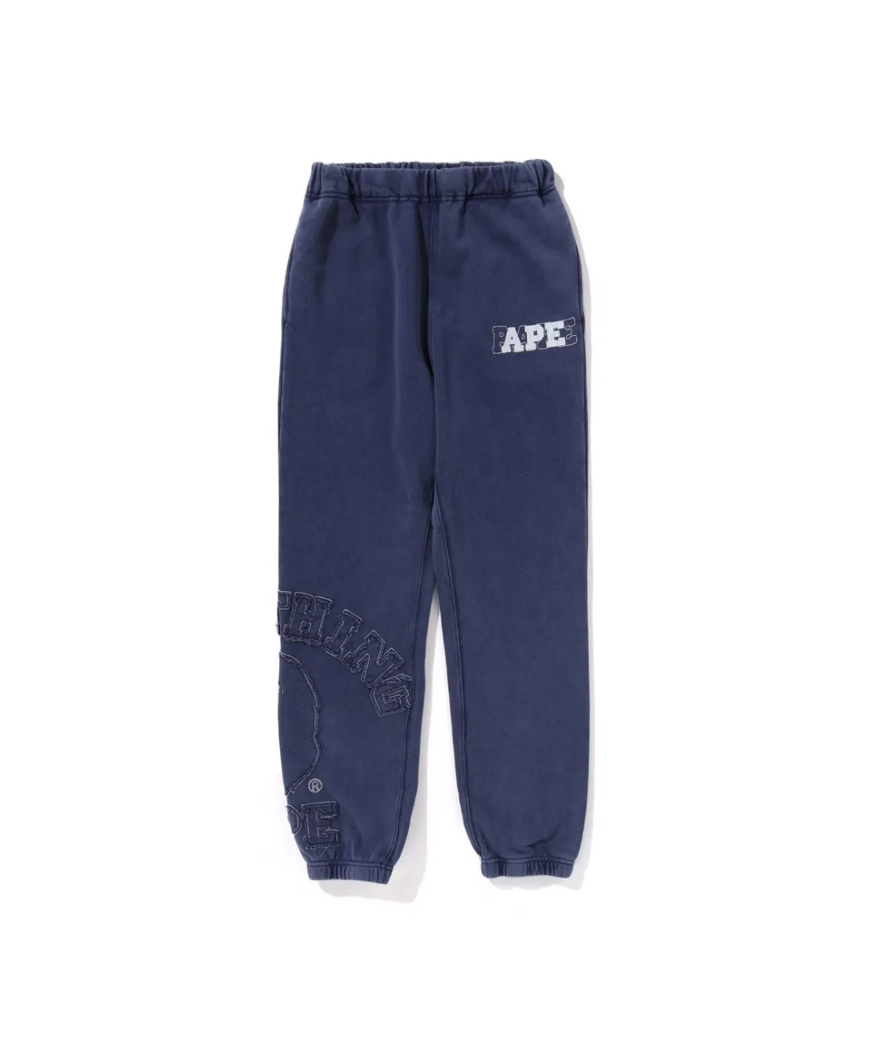 Спортивные штаны Vintage Washed College Patch с логотипом, хлопок, тёмно-синие