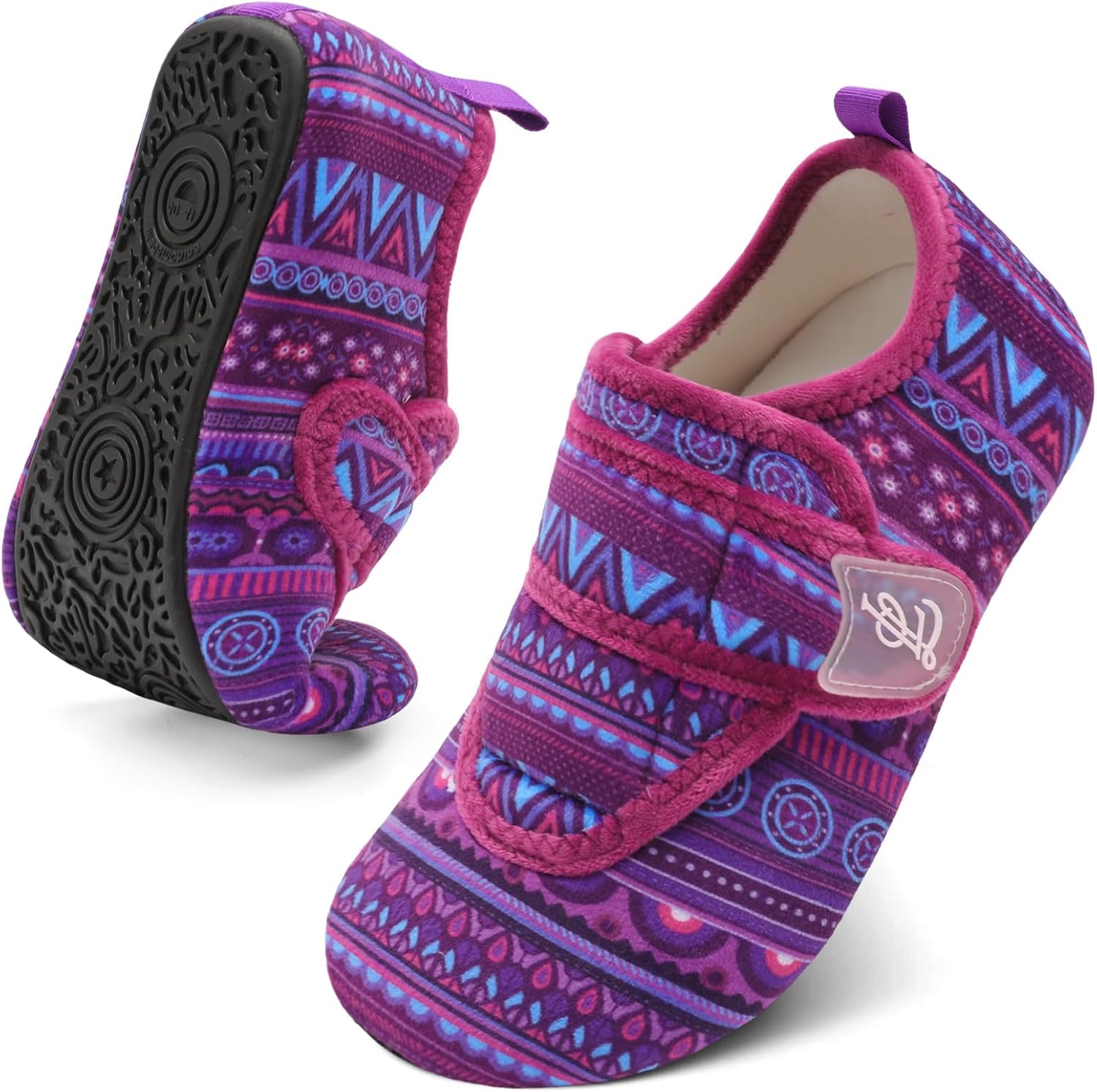 

Тапочки LeIsfIt для женщин и мужчин, мягкие домашние тапочки, широкие, босоного, нескользящие, удобные, на стопу, регулируемые, для дома, спальни, путешествий и йоги, Purplebohemia