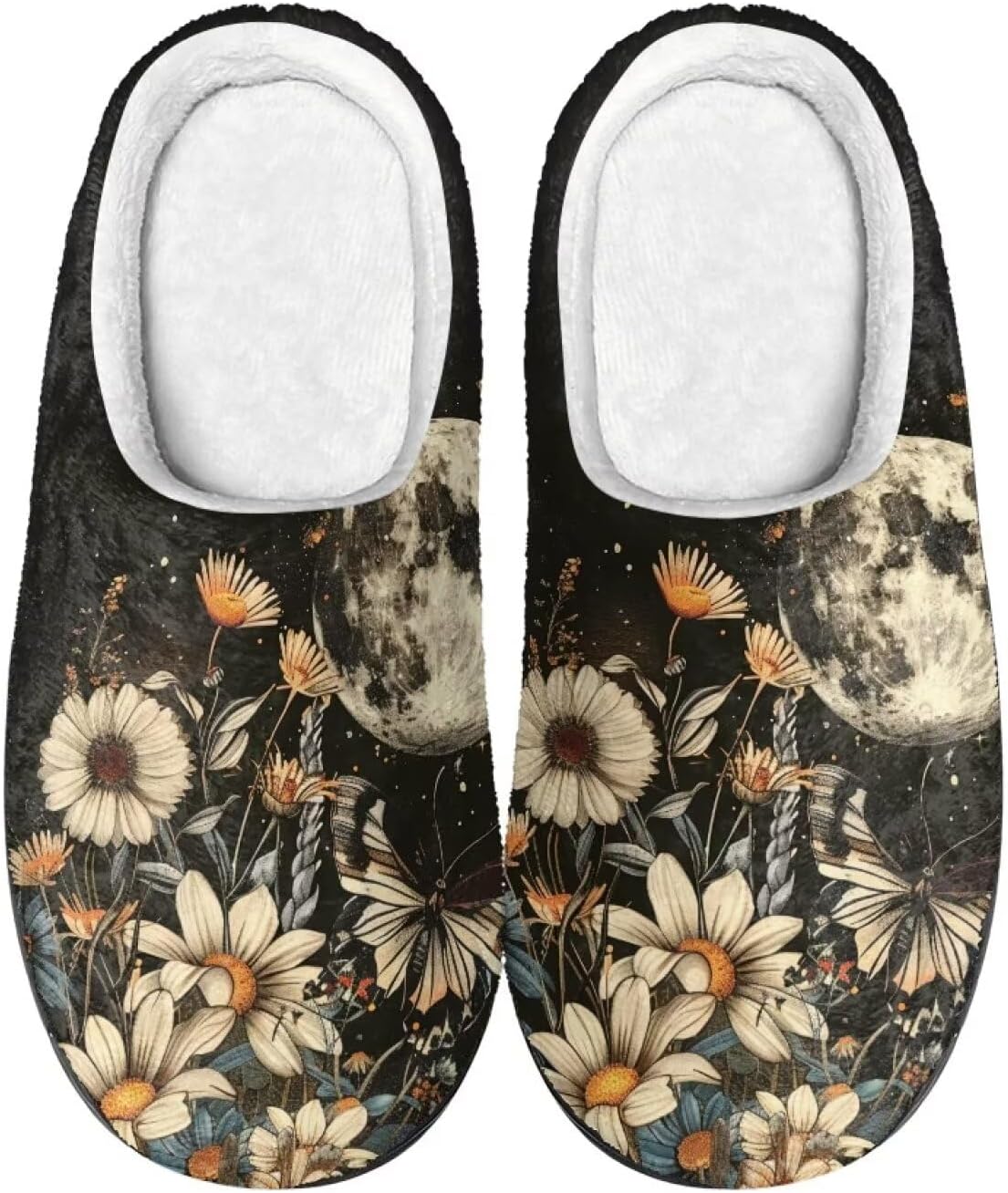 

Тапочки Flashideas для женщин и мужчин, мягкие, пушистые, теплые, домашние, с нескользящей подошвой, парные, повседневного стиля, Daisy Moon 4