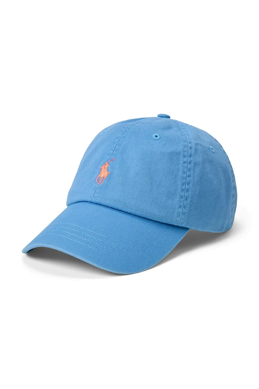 

Хлопковая бейсболка Polo Ralph Lauren, синий