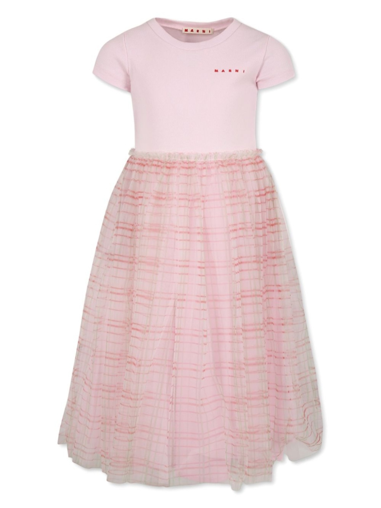 

Marni Kids платье с вышитым логотипом, розовый