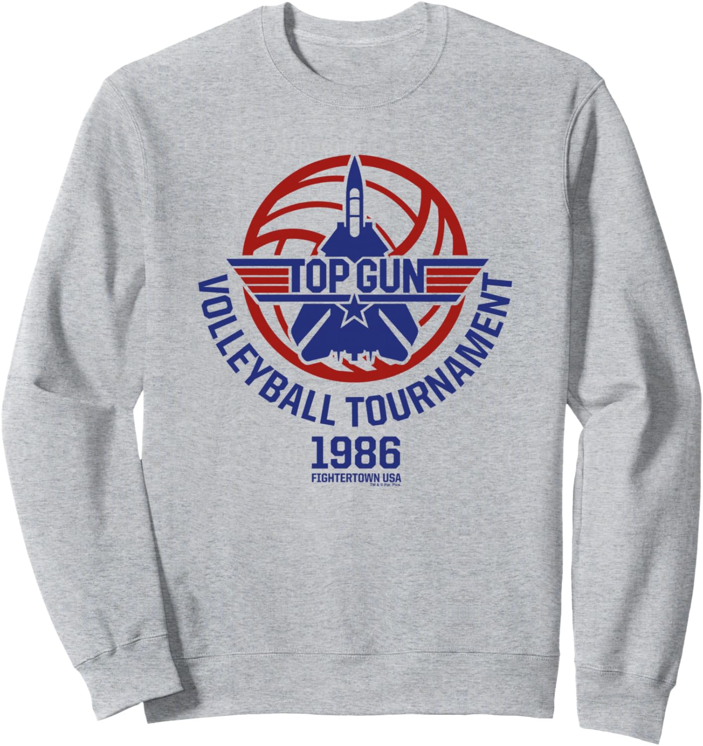 

Толстовка серого цвета с символикой волейбольного турнира Top Gun 1986 года, Серый, Толстовка серого цвета с символикой волейбольного турнира Top Gun 1986 года