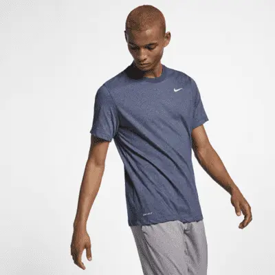 

Футболка Nike Dri-FIT, цвет Obsidian Heather/Matte Silver