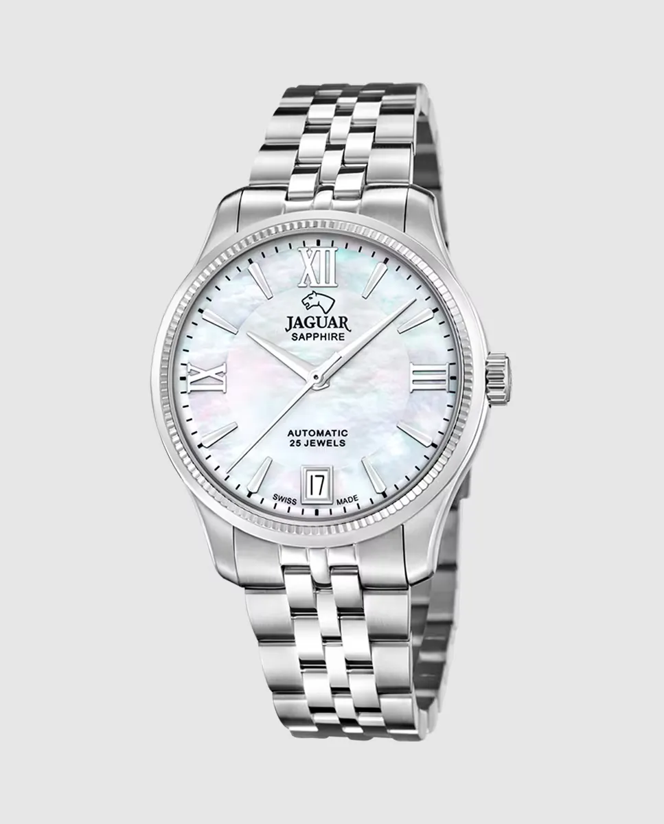 

J1000/1 Автоматические женские часы из серебристой стали Jaguar, серебряный