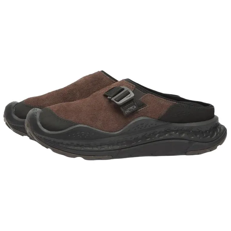 HOKA ONE ONE Ora Primo Slip Resistant закрытые тапочки для мужчин черно-коричневые — фото 3