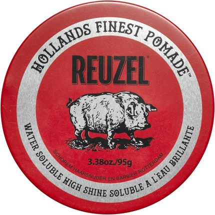 

Red Pomade Medium Hold High Shine Pomade for Men Reuzel