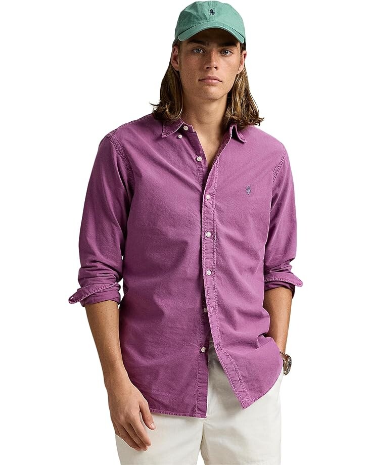 

Поло Polo Ralph Lauren Long Sleeve Garmet Dyed Oxford - Classic, цвет Tea Rose