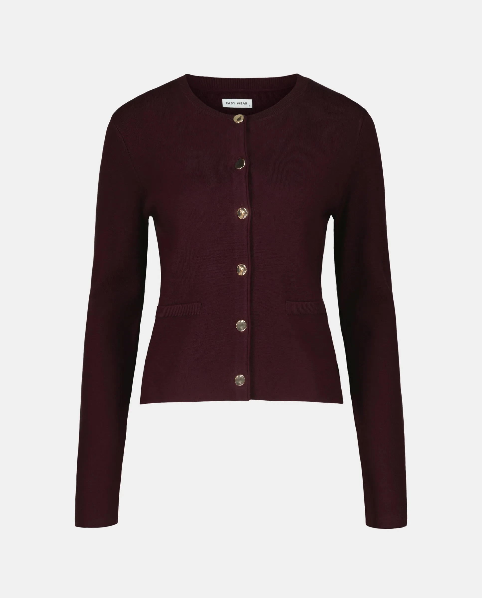 

Женская вязаная куртка с металлической застежкой на пуговицах Easy Wear, бордовый, Красный, Женская вязаная куртка с металлической застежкой на пуговицах Easy Wear, бордовый