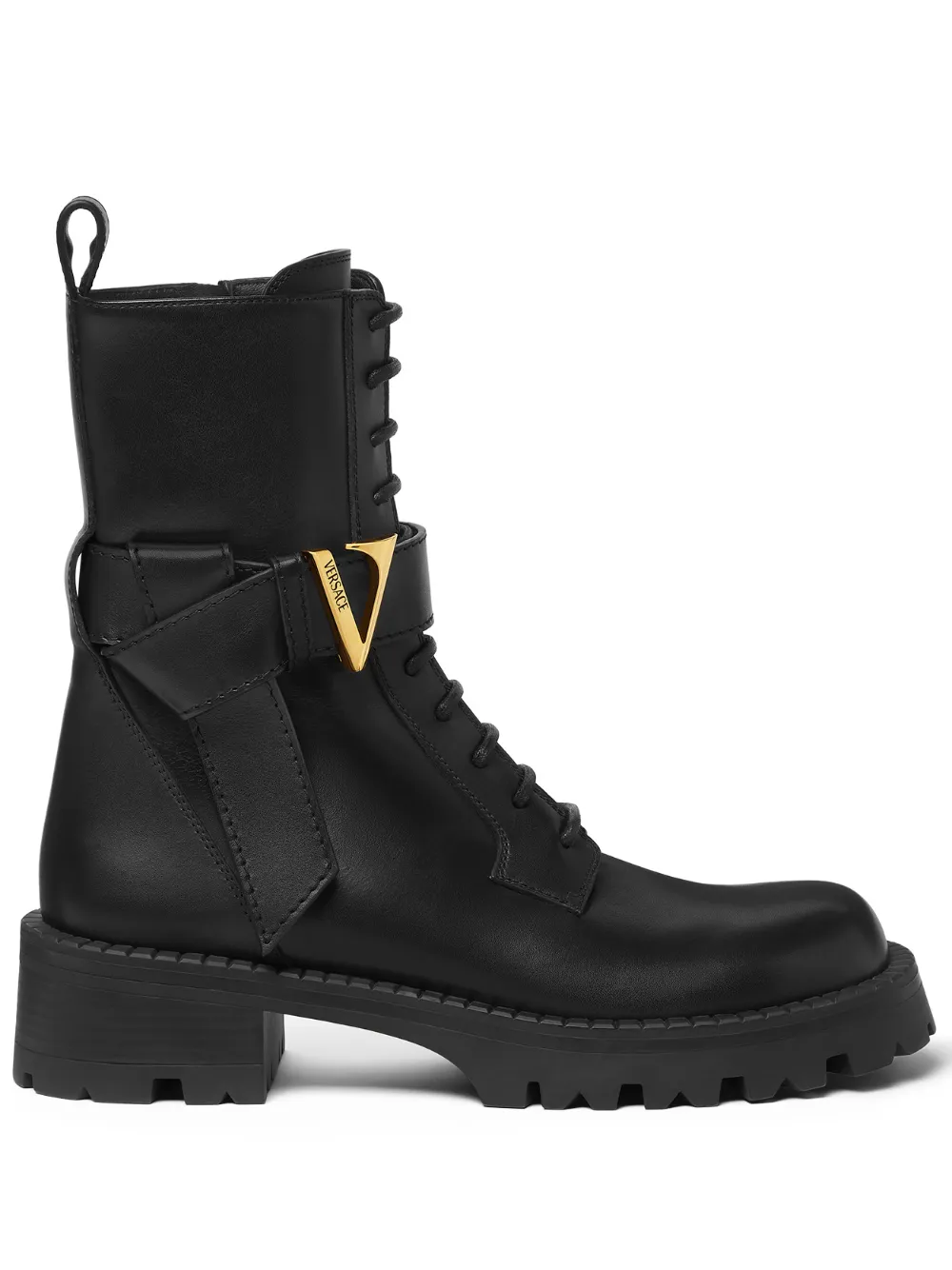 Ботинки на шнуровке Versace, черный