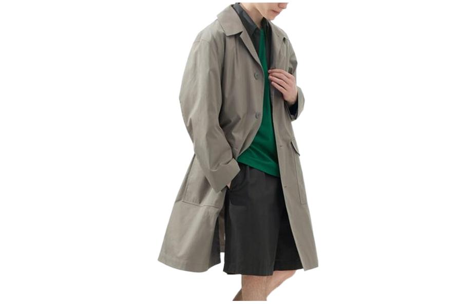 

UNIQLO Тренч мужской свинцово-серый, Lead Gray