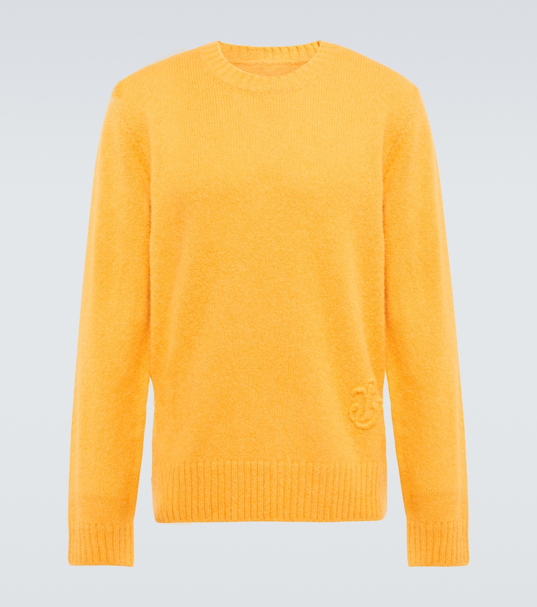 

Свитер из смесовой шерсти с тисненым логотипом Jil Sander, Dark Yellow