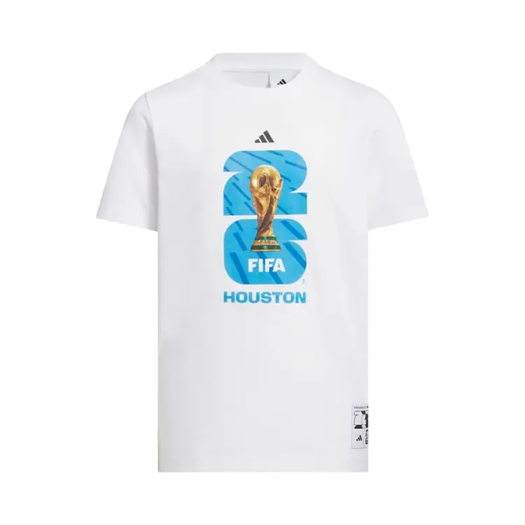 Футболка Adidas FIFA World Cup 26 Host City Houston с графическим принтом, цвет «белый»