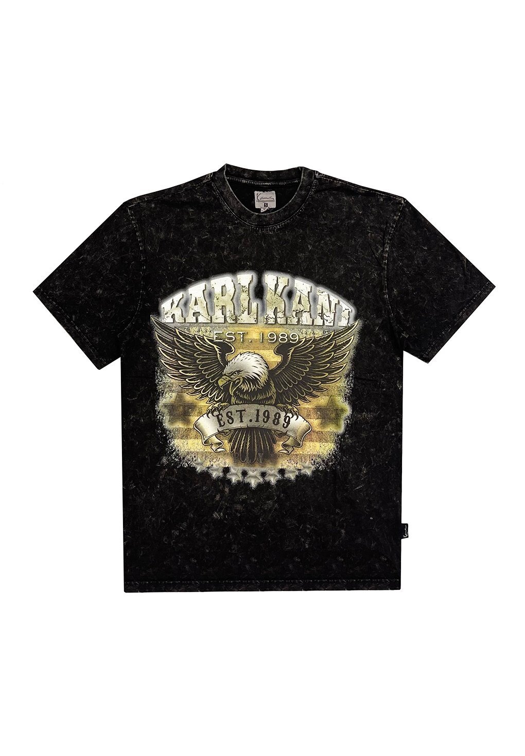 

Футболка с принтом Small Signature Washed Eagle Karl Kani, черная