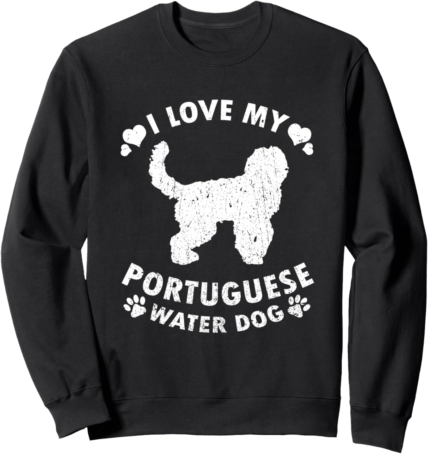 

Я люблю свою португальскую водяную собаку. Милая толстовка для любителей собак Portuguese Water Dog Dog Owner Gift, черный