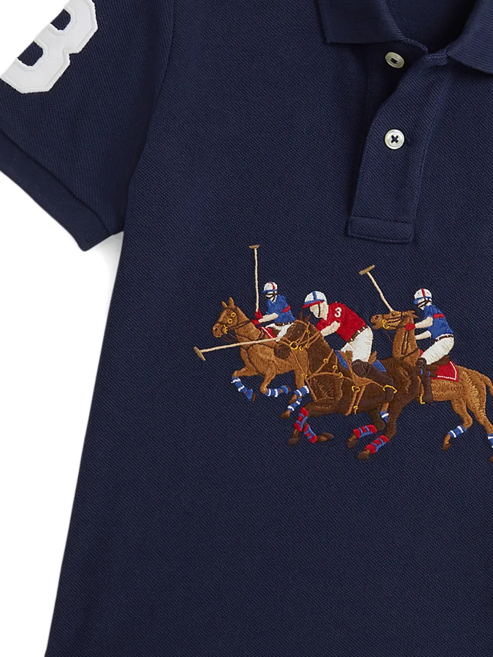 Поло с мотивом игрока в поло POLO RALPH LAUREN KIDS, синий — фото 4