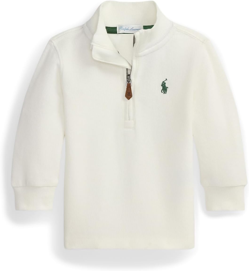 

Свитер Polo Ralph Lauren Kids Estate-Rib Quarter-Zip Pullover, Trophy Cream
