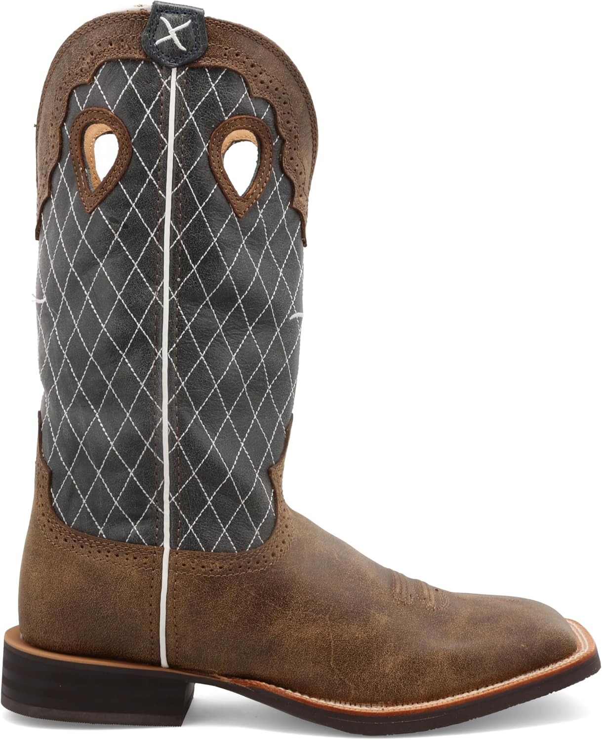 Ковбойские сапоги Twisted X Men's 14" Pull on Ruff Stock Square Toe Western, синий — фото 3