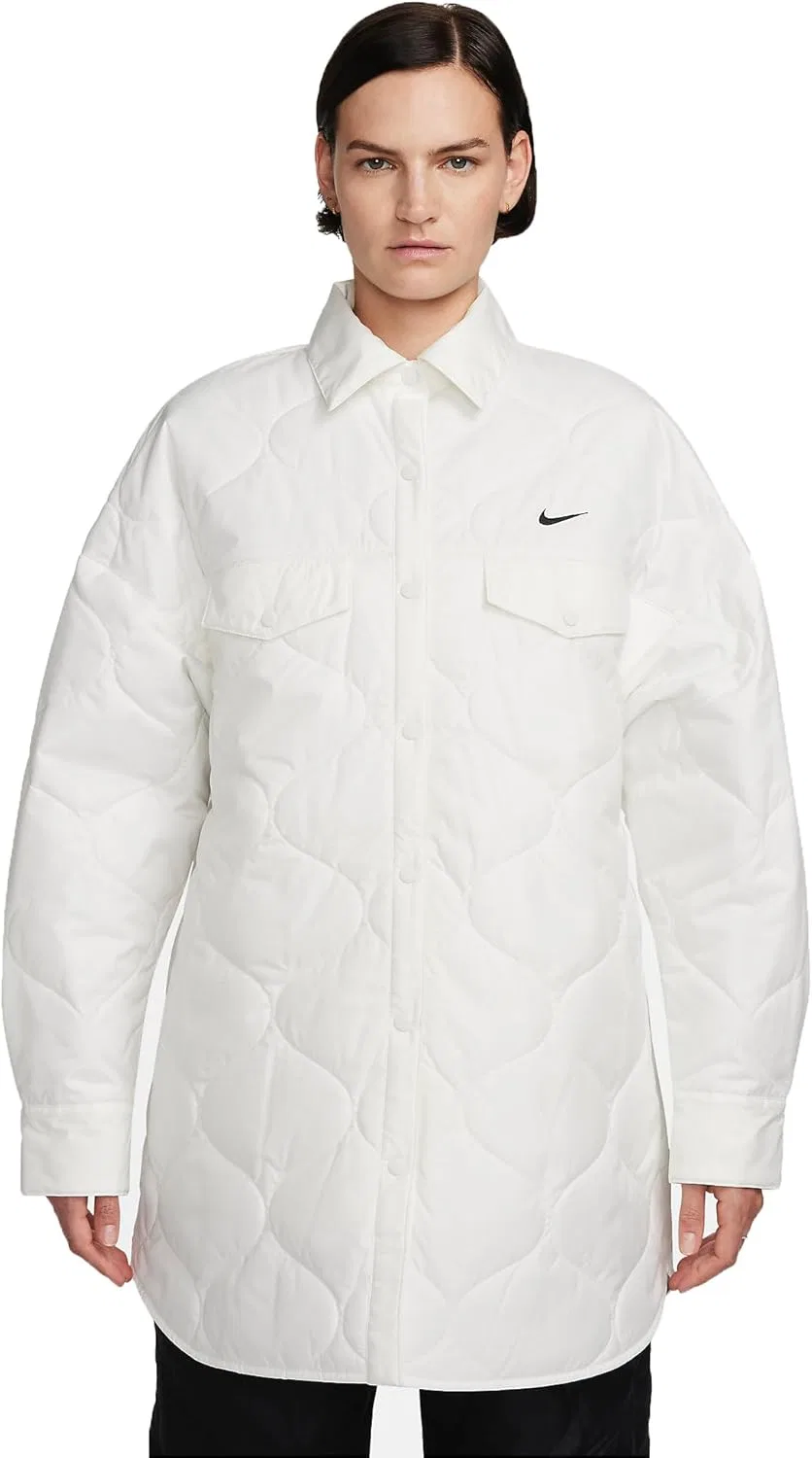 Женская куртка стеганая Nike, цвет Sail/Black — фото 2