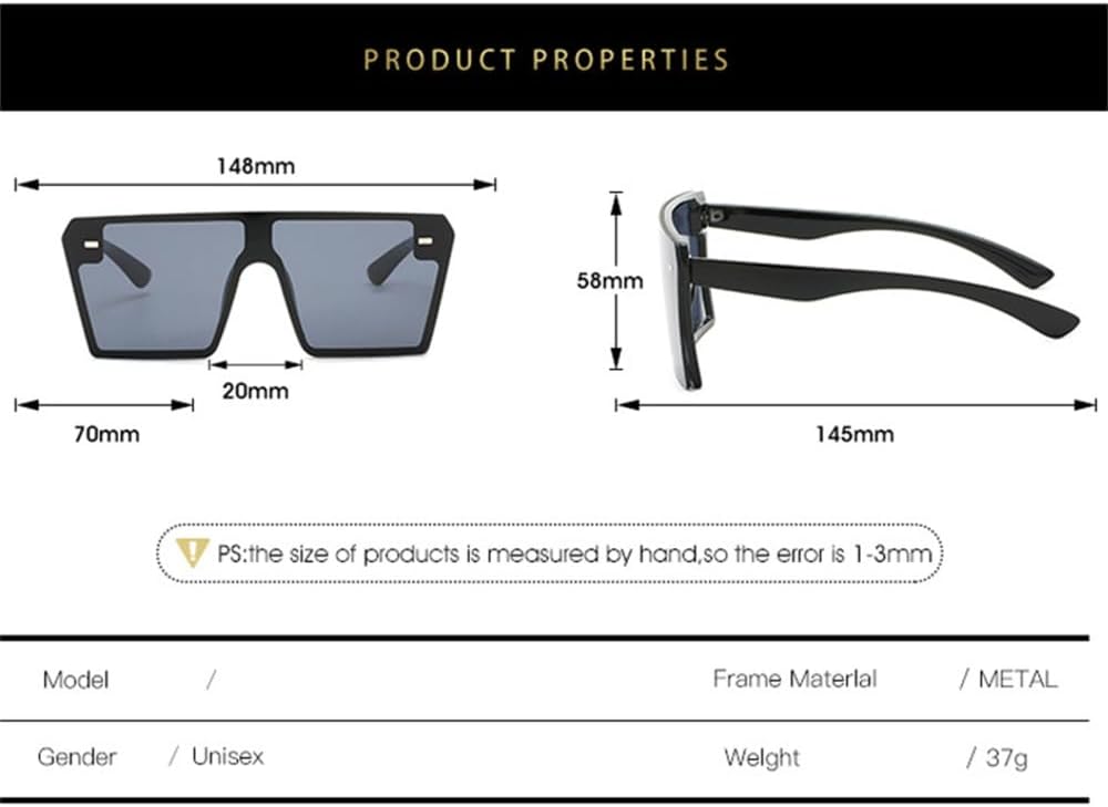 

1 шт. Солнцезащитные очки большого размера для женщин, ретро-очки с градиентным переходом цвета для мужчин, большие очки в ретро-оправе, защита от ультрафиолета UV400 LANGSER, Blue Pink