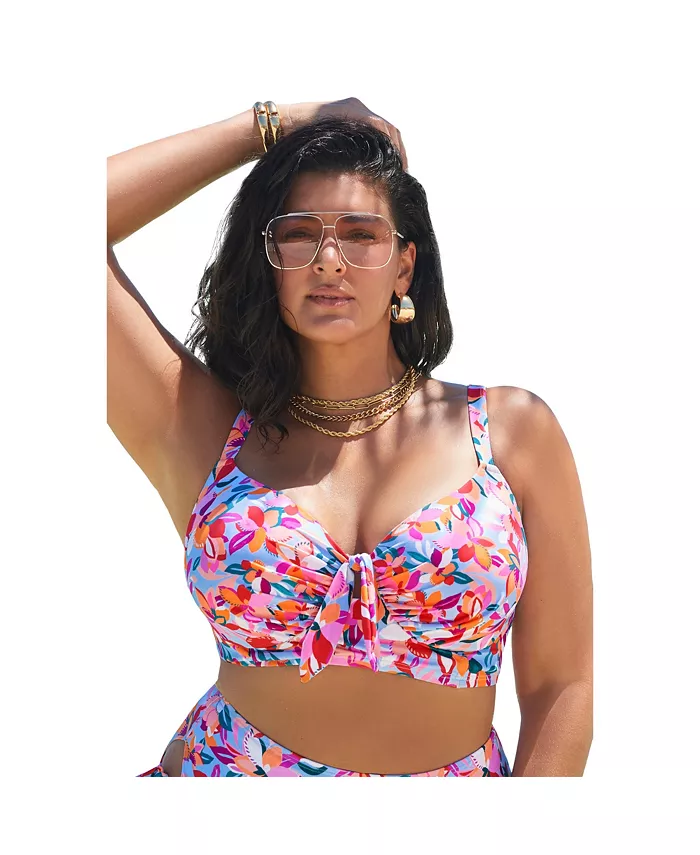 

Женский бюстгальтер Confidante с косточками и верхом бикини Swimsuits for All, синий