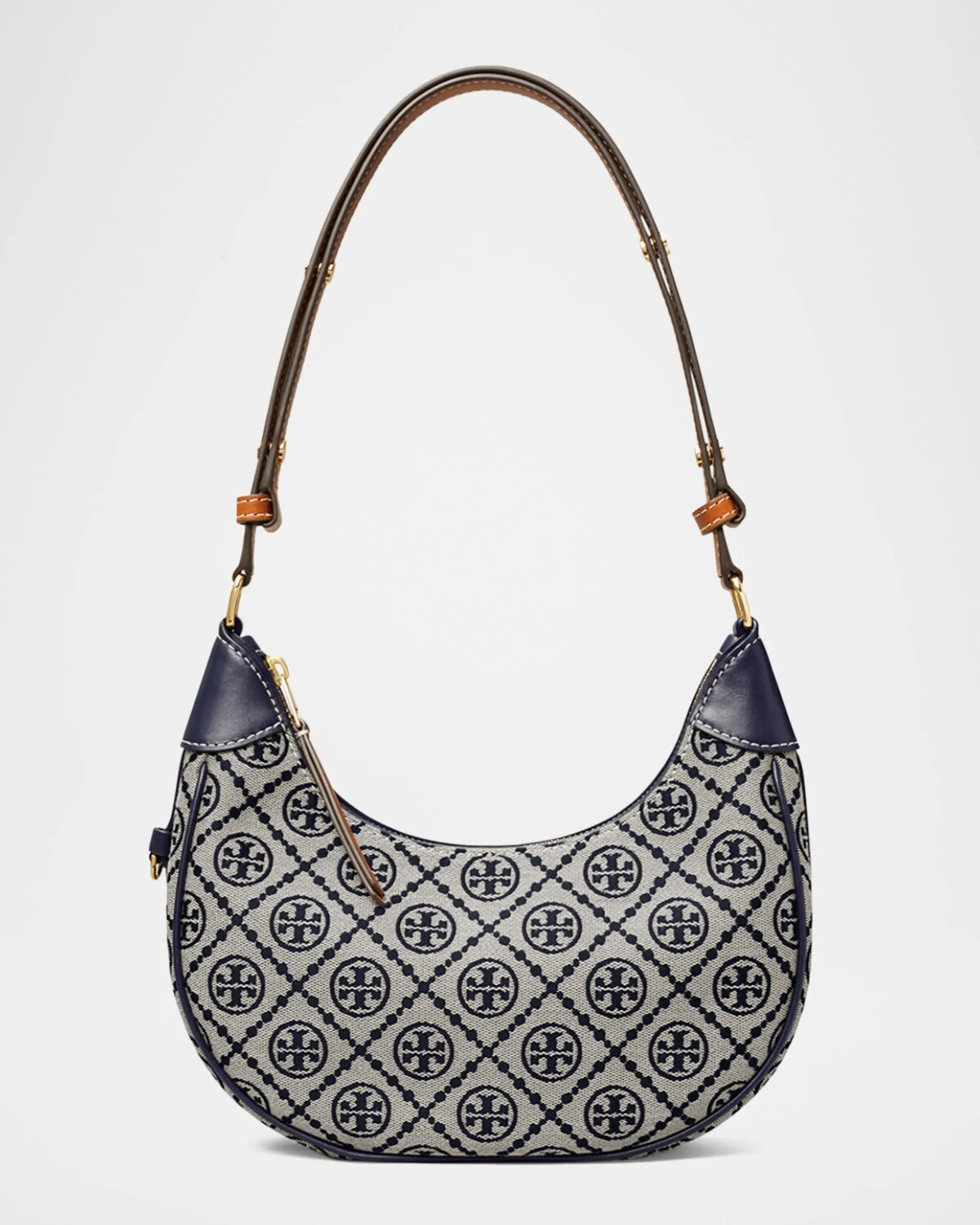 

Сумка на плечо из парусины с монограммой и полумесяцем Tory Burch, цвет Tory Navy