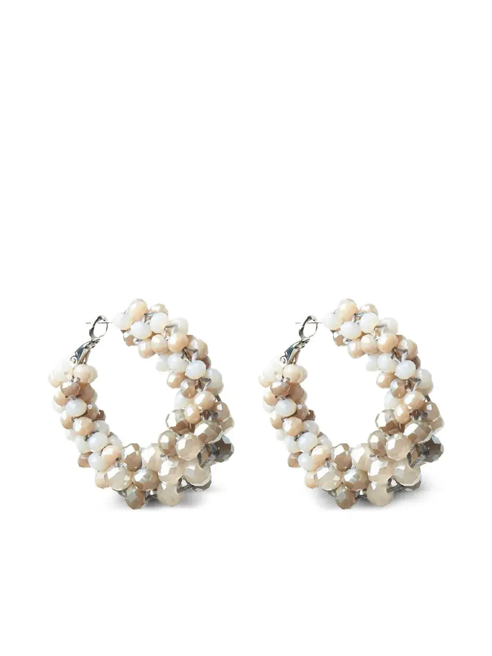 

Серьги-кольца с бусинами Peserico, нейтральный