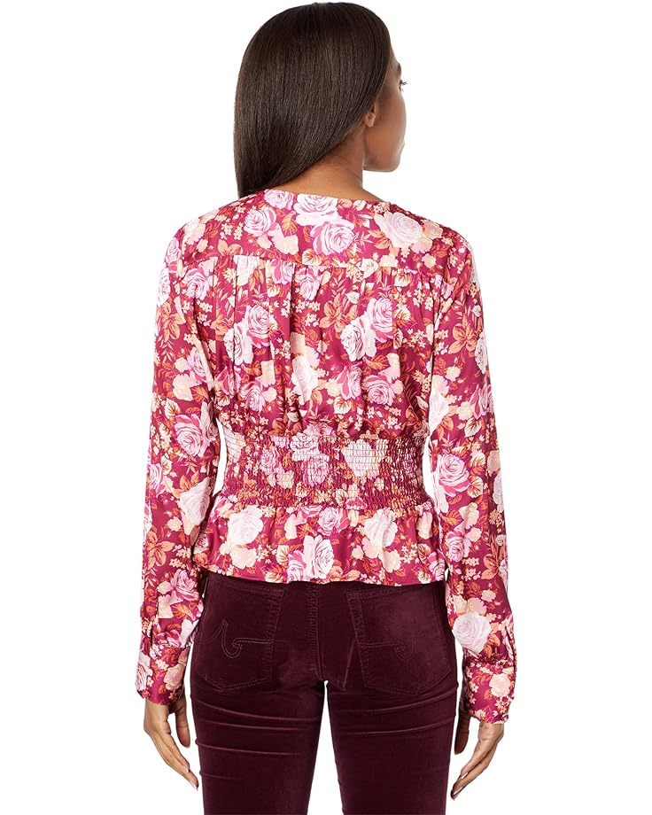 

Топ WAYF Long Sleeve Peplum Top, цвет Red Roses