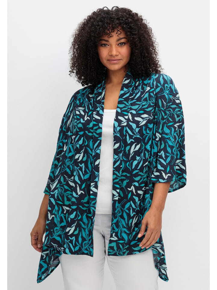 

Блуза sheego Blusenjacke, цвет tiefblau gemustert