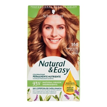 

Краска для волос Natural&Easy Темно-русый Натуральный блондин № 550 142,5 мл Schwarzkopf