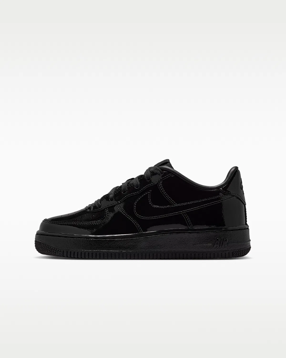 Детские кроссовки Nike Air Force 1 Low Patent Leather, Black/Black/Black