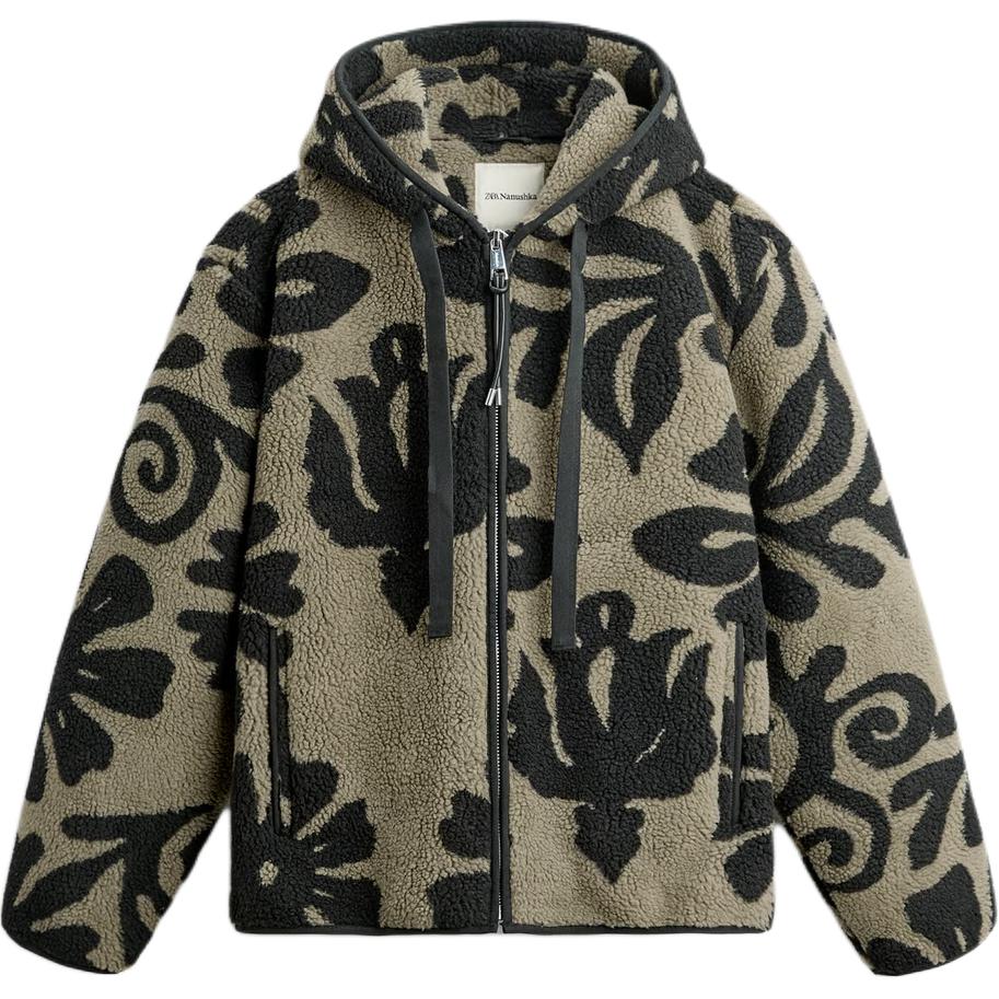 

ZARA Велюровая куртка Nanushka X Nanushka мужская хаки, Khaki