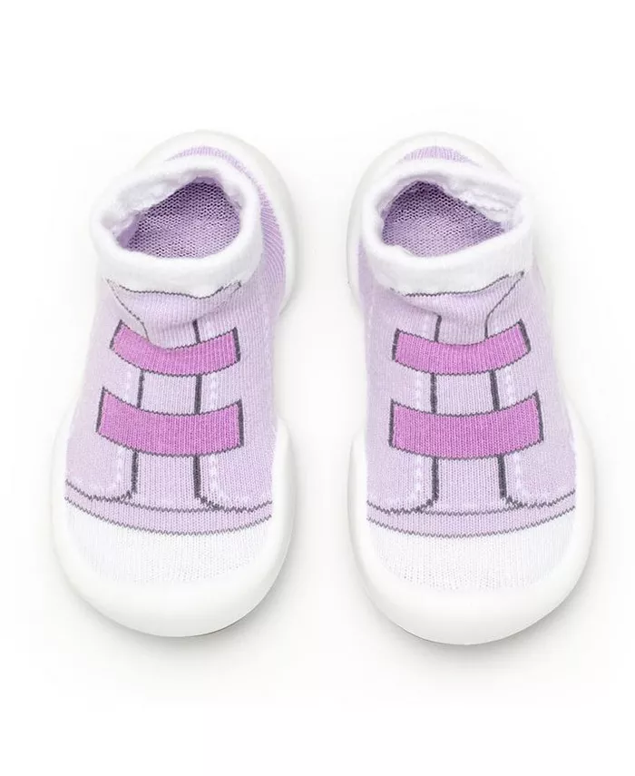 

Дышащие моющиеся противоскользящие носочки-туфли для первых шагов девочки - Violet Komuello