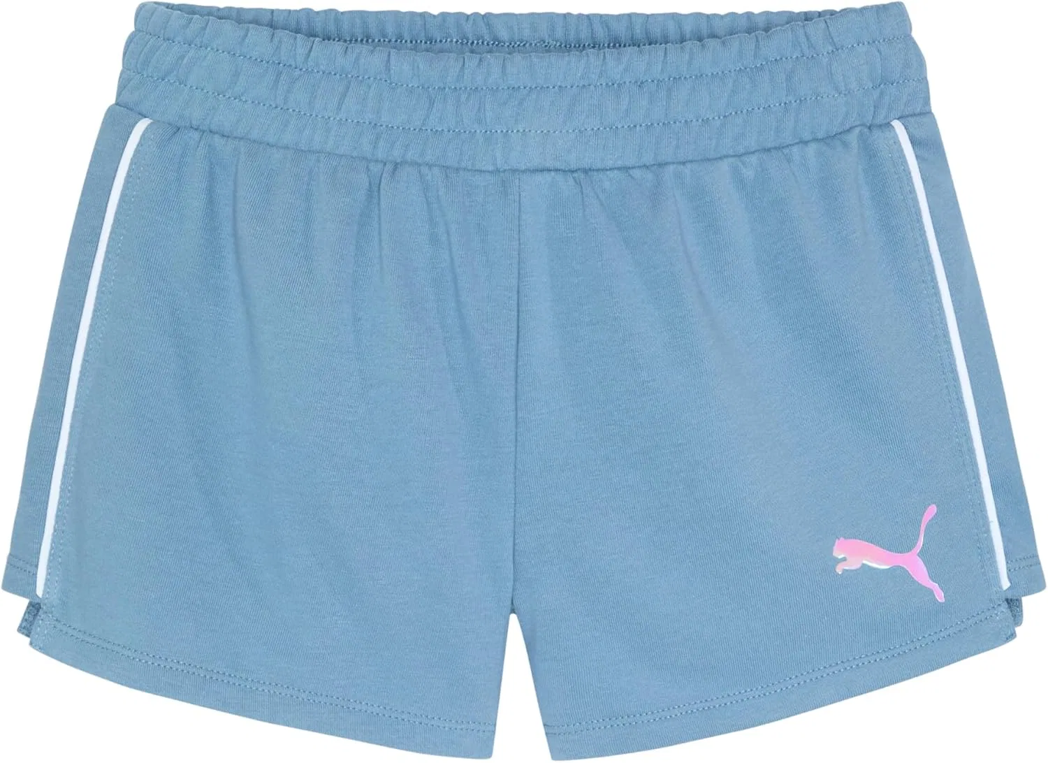 Детские шорты Puma из хлопка с французской махровой тканью, светло-синий