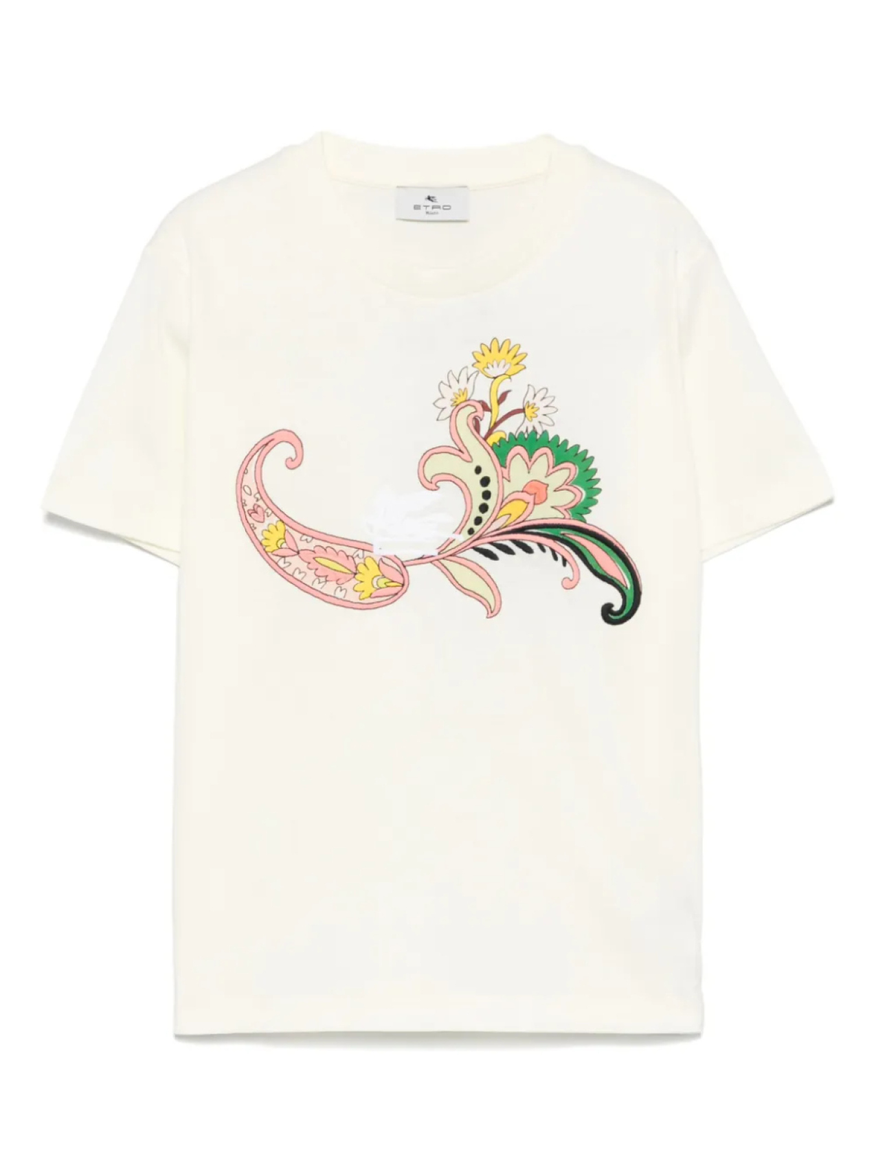 

Футболка ETRO KIDS с узором пейсли, желтый