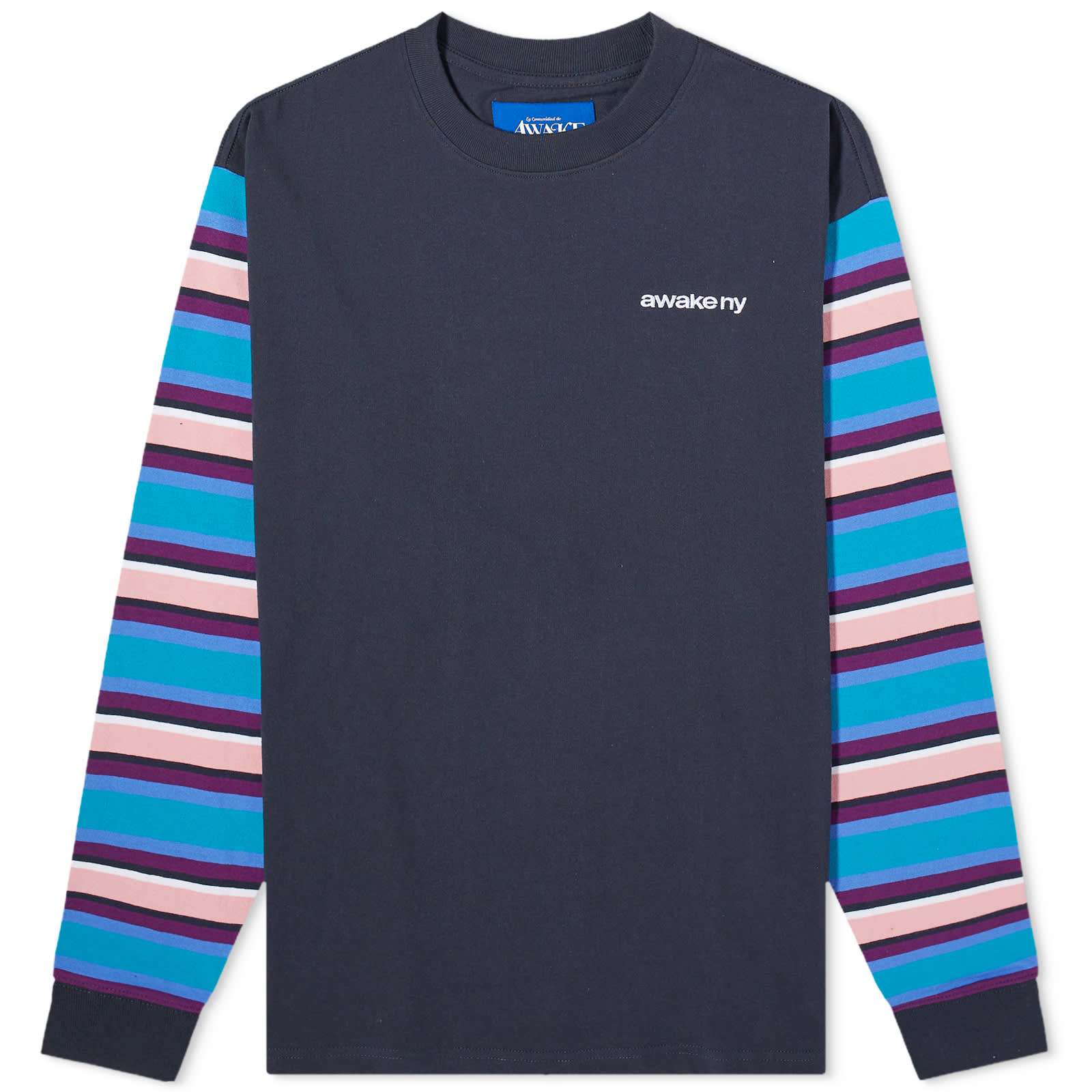 

Футболка Awake Ny Long Sleeve 94 Stripe, цвет Navy Multi